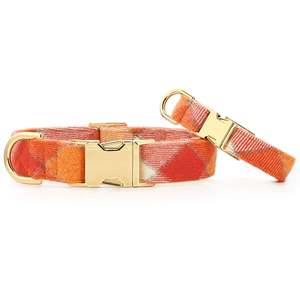 New Arrivals: Pumpkin Spice Plaid Flannel Dog Collar