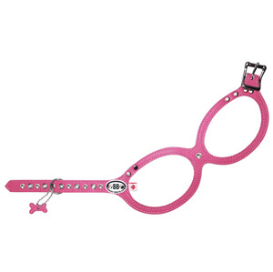 New Arrivals: Leather and Crystal Luxury Harness - Hot Pink