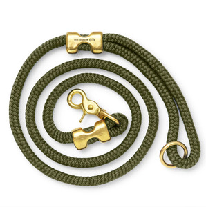 Leads Dog: Marine Rope Dog Leash - Olive Green