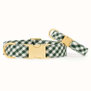 New Arrivals: Evergreen Gingham Dog Collar - PRE-ORDER*