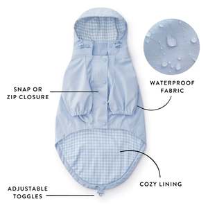 New Arrivals: Sky Blue Dog Raincoat - PRE-ORDER*