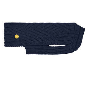 Weave Knit Dog Sweater - Navy
