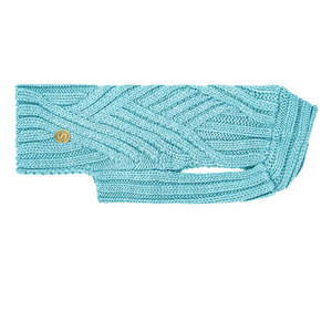 Weave Knit Dog Sweater - Ice Blue