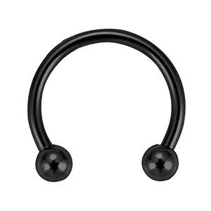 Surgical Steel Horseshoe - Black