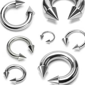 Basic Initial Jewellery: Surgical Steel 16g Spiked Horseshoe