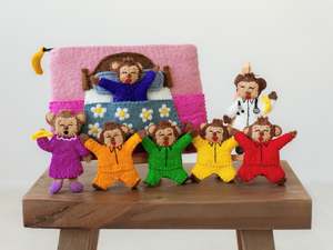 Finger Puppet Play: Five Little Monkeys - Finger Puppet Set