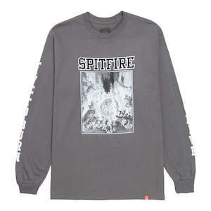 Spitfire Inferno Longsleeve Tee - Charcoal