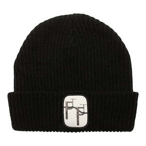 Beanies Scarves: Passport Rebar Beanie - Black