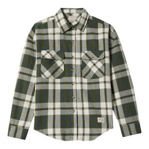 Brixton Bowery Vintage Flannel - Green/Blue