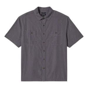 Brixton CRU Micro Plaid Shirt - Washed Navy