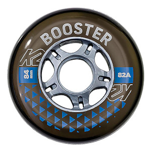 Roller Parts: K2 Booster Wheels + Bearings 84mm - 82a - Smoke - x8 Pack + ILQ7
