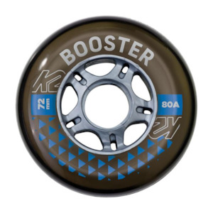 Roller Parts: K2 Booster Wheels + Bearings 72mm - 80a - Smoke - x8 Pack + ILQ5