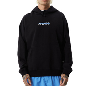 Sweatshirts: Afends Liquid Recycled Hood Black