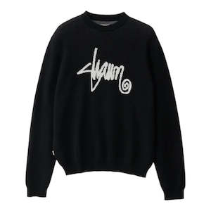 Knitwear Jerseys: SDouble Shawn Script Sweater - Black