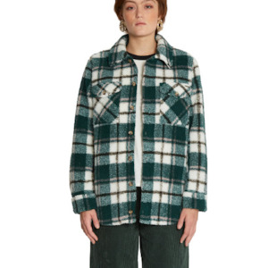 Jackets Vests: Volcom Silent Sherpa Jacket Dark Pine