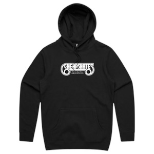 Cheapskates Merchandise: Cheapskates Stencil OG Hood - White Print - Black