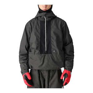686 Men’s Ghost 2.5L Anorak 2025 - Black Grid Colorblock