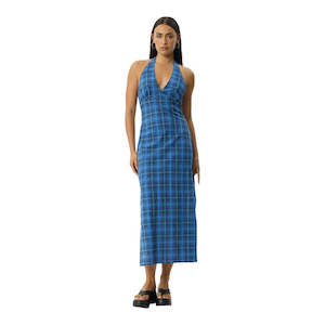 Afends Camden Seersucker Maxi Dress - Marina Check