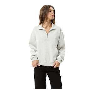 Afends: Afends Carter Quarter Zip Jumper - Grey Marle