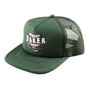 Baker: Baker Yeller Trucker Hat - Dark Green