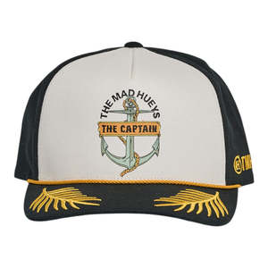Mad Hueys Croc Captain Twill Snapback - White