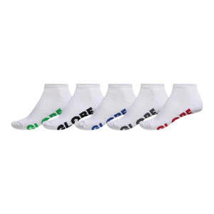 Socks: Globe Youth Stealth Ankle Sock 5 Pack - White