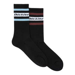 Socks: Dickies Genola Socks 2 Pack - Black/Tibetan Red