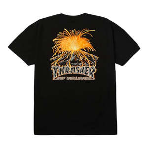 Tees: Huf X Thrasher Meltdown Tee - Black