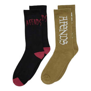 Socks: Afends Seeing Double Socks 2 Pack - Multi