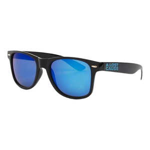 Sunglasses: ALC Brushed Sunglasses - Black/Blue