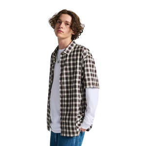 Vans Monte Plaid Button Up Shirt - Egret