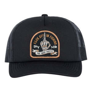 Caps: Mad Hueys Fk Off Im Fishing Trucker - Black