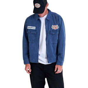 Clothing: Brixton Goodyear Trademark LW Jacket - Washed Navy