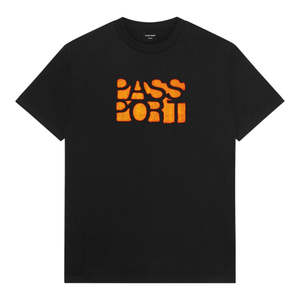 Clothing: Passport Rough Neg Tee - Black