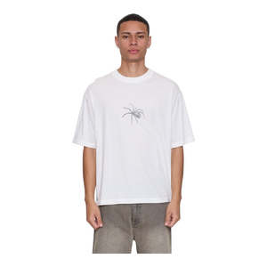 Thrills Deceitful Box Fit Oversize Cropped Tee - Dirty White