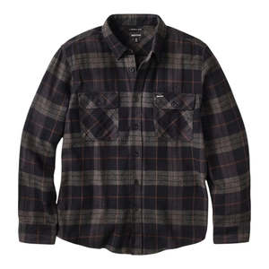 Clothing: Brixton Bowery Flannel - Black/Charcoal