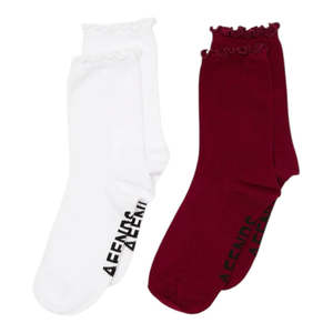 Accessories: Afends Marlin Socks Two Pack - Burgundy