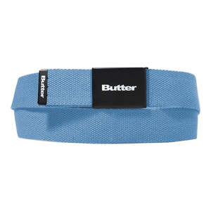 Accessories: Butter Logo Woven Belt - Powder Blue