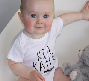 Personalised Baby Kiwiana Onesie Cheeky Monkeys