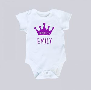 Personalised Baby Princess Onesie Cheeky Monkeys