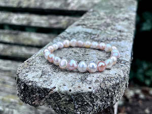 Bracelets: Freshwater Pearl Bracelet | Champagne Mix | 7.5-8.5mm Pearls