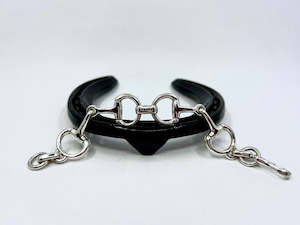 Bracelets: Snaffle Bit Bracelet | Large w Black Diamonds