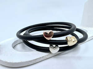Kids Collection: Noir Bangle | Heart Charm