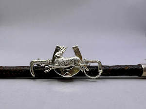 Hunt Whip Stockpin | Large | with Running Hare on Shoe