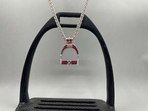 SUPER JUMBO Stirrup Pendant | 1 Gemstone