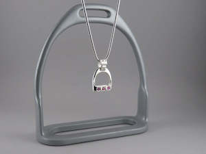 Stirrup Pendants: MEDIUM Stirrup Pendant | 3 Gemstones