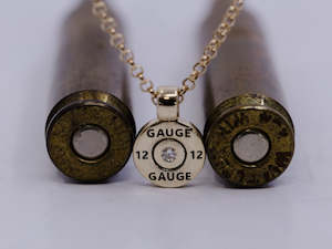 12 Gauge Pendant | Small | with Diamond