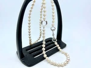 Freshwater Pearls with Small Snaffle and Horseshoe