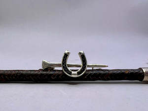 The Horsehair Collection: Horseshoe Nail with Horsehair Horseshoe Stockpin