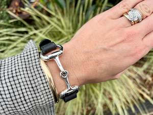 Super Jumbo Snaffle and Leather Bracelet